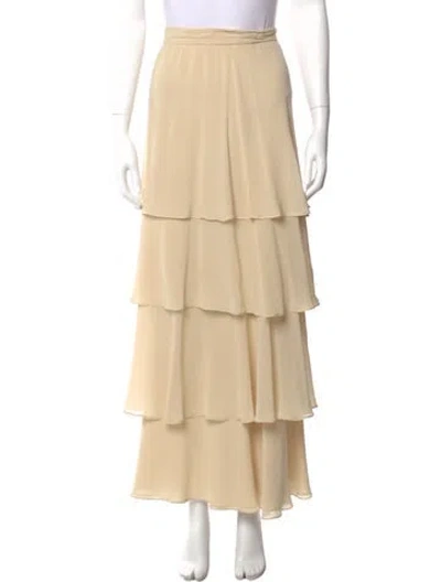 Pre-owned Escada Silk Long Skirt In Neutral