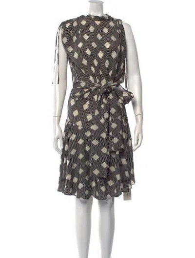 Pre-owned Escada Silk Midi Length Dress In Multicolor