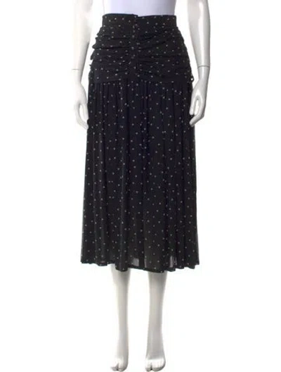 Pre-owned Escada Silk Midi Length Skirt In Blue