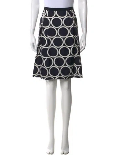 Pre-owned Escada Silk Midi Length Skirt In Gray