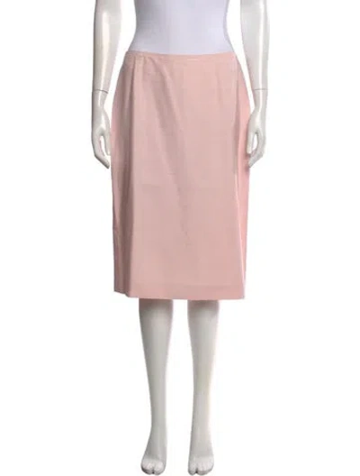 Pre-owned Escada Silk Midi Length Skirt In Pink