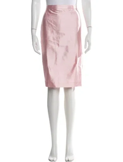 Pre-owned Escada Silk Midi Length Skirt In Pink