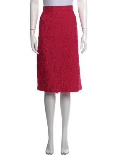 Pre-owned Escada Silk Midi Length Skirt In Pink