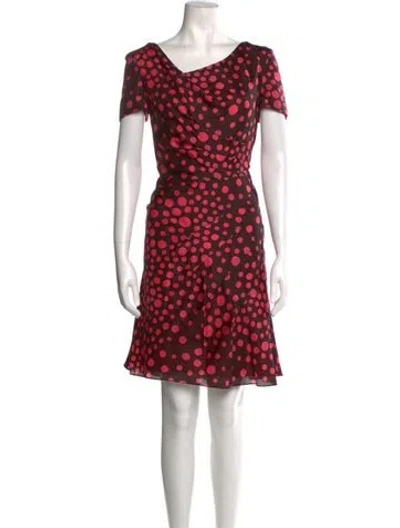 Pre-owned Escada Silk Mini Dress In Black