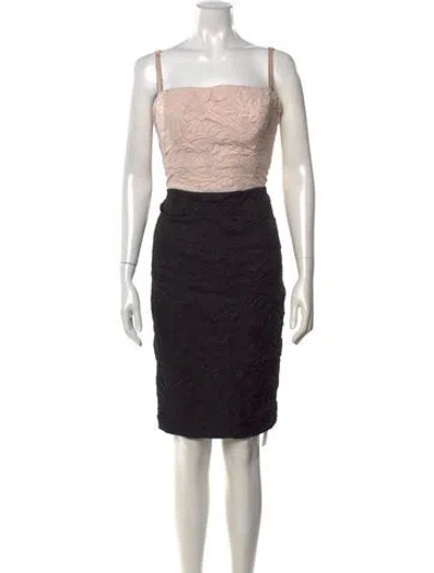 Pre-owned Escada Silk Mini Dress In Black