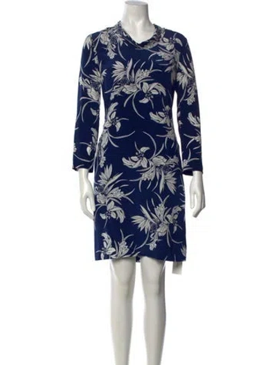 Pre-owned Escada Silk Mini Dress In Black/white