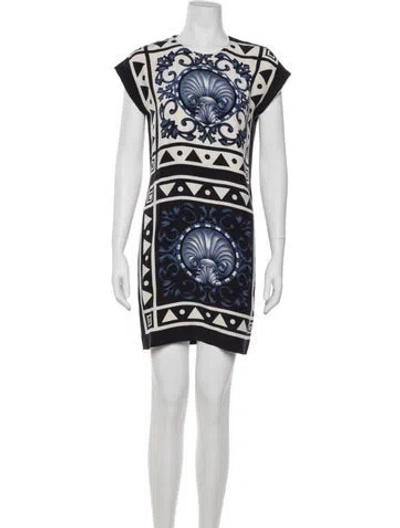Pre-owned Escada Silk Mini Dress In Multi