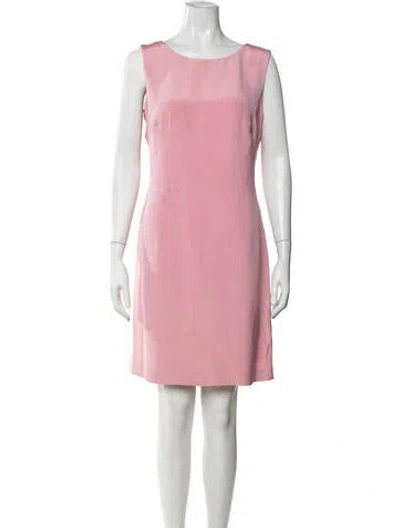 Pre-owned Escada Silk Mini Dress In Pink