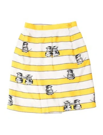Pre-owned Escada Silk Mini Shorts In Yellow