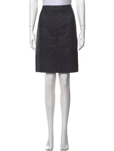 Pre-owned Escada Silk Mini Skirt In Grey