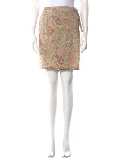 Pre-owned Escada Silk Mini Skirt In Multi