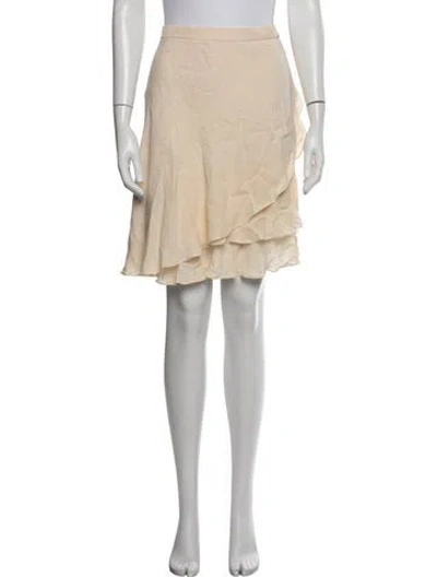 Pre-owned Escada Silk Mini Skirt In Neutrals