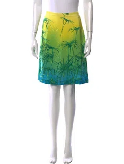 Pre-owned Escada Silk Mini Skirt In Orange