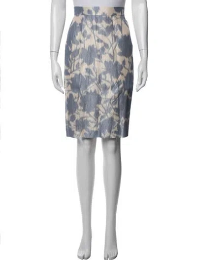 Pre-owned Escada Silk Mini Skirt W/ Tags In Blue