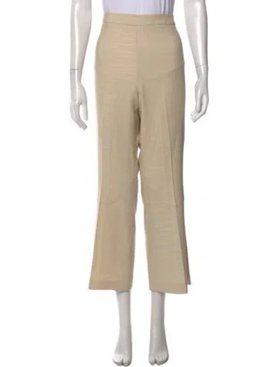 Pre-owned Escada Silk Pants In Neutral