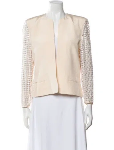 Pre-owned Escada Silk Patterned Evening Jacket In Neutral