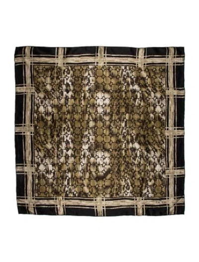 Pre-owned Escada Silk Printed Bandana In Black