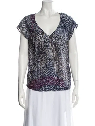 Pre-owned Escada Silk Printed Blouse In Multi