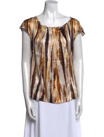 Pre-owned Escada Silk Printed Blouse In Multi