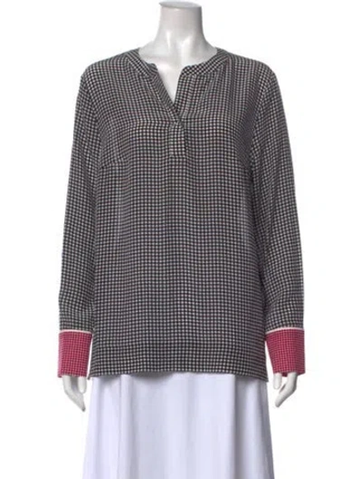 Pre-owned Escada Silk Printed Blouse In Multi