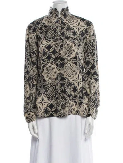 Pre-owned Escada Silk Printed Blouse In Multi
