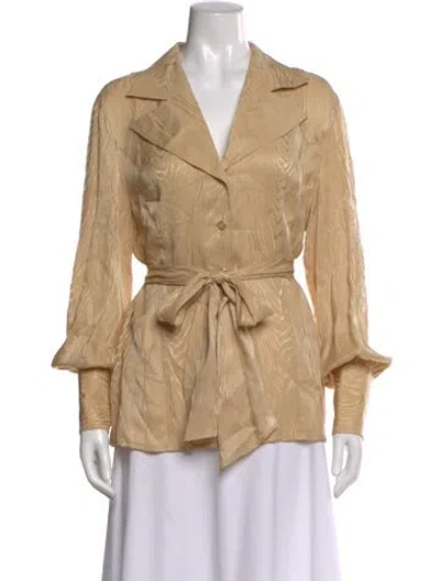 Pre-owned Escada Silk Printed Blouse In Neutral
