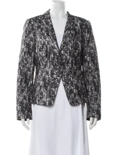 Pre-owned Escada Silk Printed Evening Jacket In Black