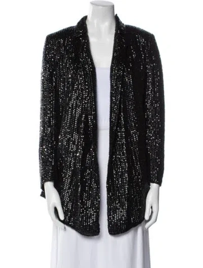 Pre-owned Escada Silk Printed Jacket In Black