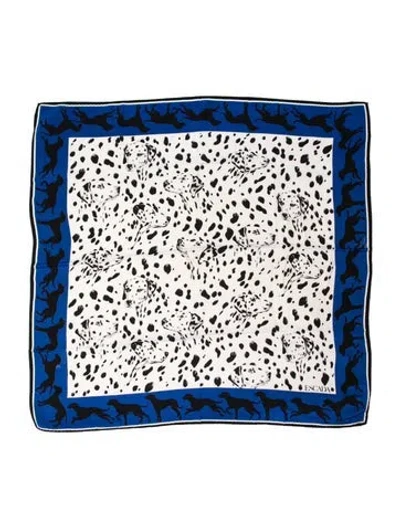 Pre-owned Escada Silk Printed Scarf In Blue