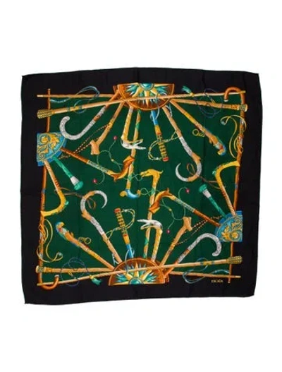Pre-owned Escada Silk Printed Scarf In Multi