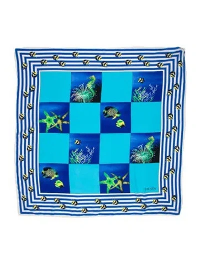 Pre-owned Escada Silk Printed Scarf In Multi