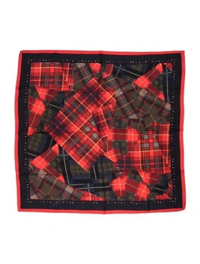 Pre-owned Escada Silk Printed Scarf In Red