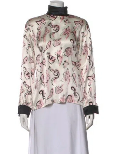 Pre-owned Escada Silk Printed Top In Multi
