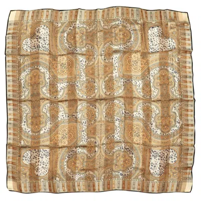 Pre-owned Escada Silk Scarf - Made In Italy - New, Never Worn In Brown