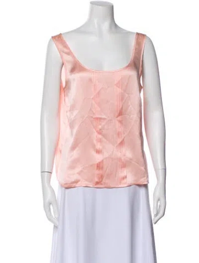 Pre-owned Escada Silk Scoop Neck Sweater In Pink