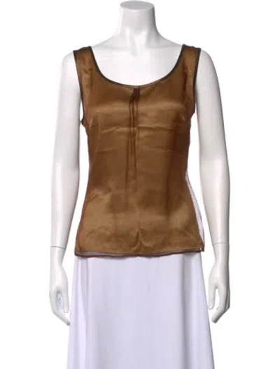 Pre-owned Escada Silk Scoop Neck Top