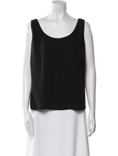 Pre-owned Escada Silk Scoop Neck Top In Black