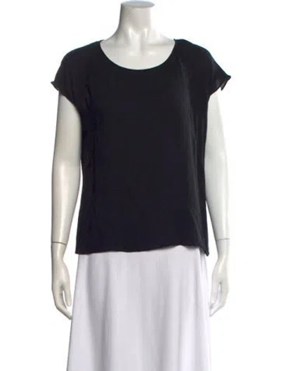 Pre-owned Escada Silk Scoop Neck Top In Black