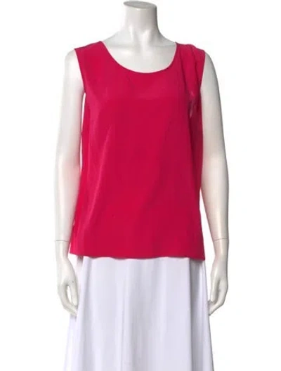 Pre-owned Escada Silk Scoop Neck Top In Pink