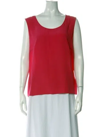 Pre-owned Escada Silk Scoop Neck Top In Pink