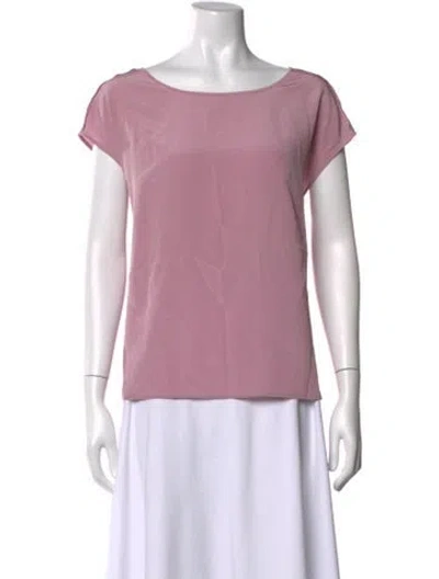 Pre-owned Escada Silk Scoop Neck Top In Purple