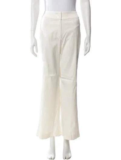 Pre-owned Escada Silk Skinny Leg Pants In Neutral
