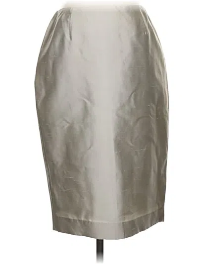 Pre-owned Escada Silk Skirt In Silver