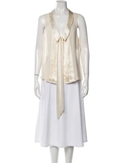 Pre-owned Escada Silk Sleeveless Blouse In Neutral