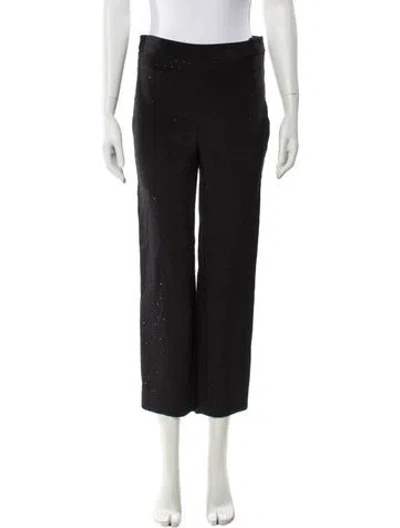 Pre-owned Escada Silk Straight Leg Pants In Gray