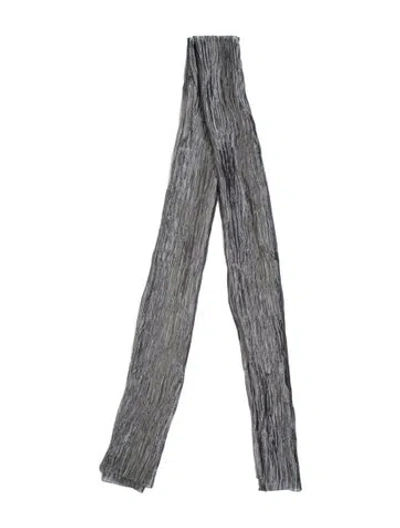 Pre-owned Escada Silk Striped Scarf In Silver
