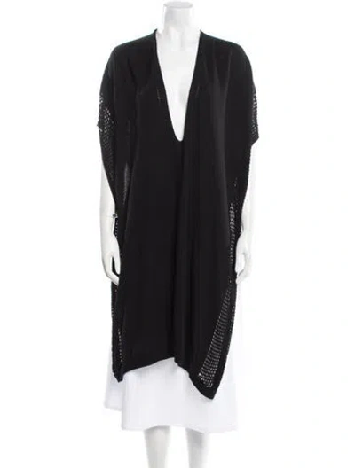 Pre-owned Escada Silk V-neck Sweater In Black