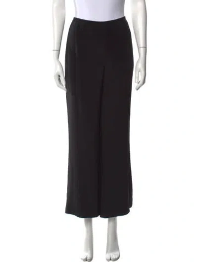 Pre-owned Escada Silk Wide Leg Pants In Black