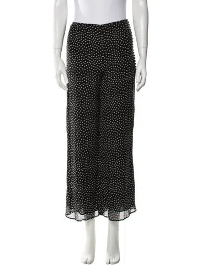 Pre-owned Escada Silk Wide Leg Pants In Black