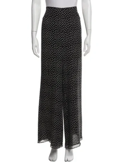 Pre-owned Escada Silk Wide Leg Pants In Black